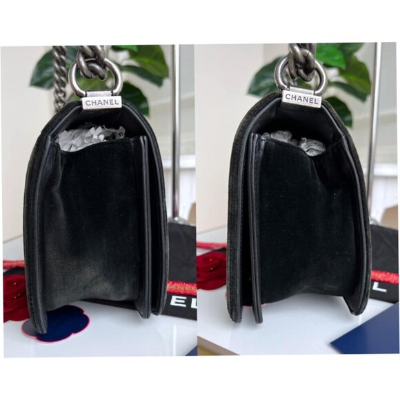 Authentic Chanel Old Boy Quilted Velvet Crossbody Bag 19944074 B0766 - Picture 5 of 16